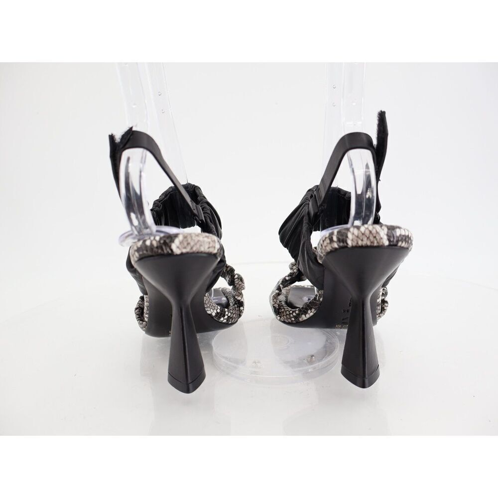 Mercedes Castillo Brea Sandals Womens 6 36 Black Snake Print Leather High Heel — image 4 of 8